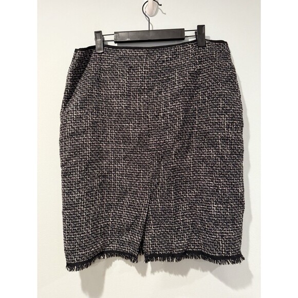 Tahari Tweed Wool Pencil Skirt Women 34" Textured Lined Career Workwear Academia - Picture 2 of 5